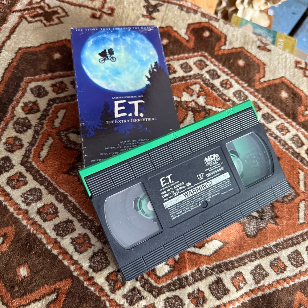 Universal E.T. VHS with Black and Blue Cover